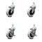 Service Caster 3 Inch Thermoplastic Wheel 1/2 Inch Threaded Stem Caster Set with 2 Brakes SCC SCC-TS05S310-TPRS-121315-2-SLB-2 - alternate 1